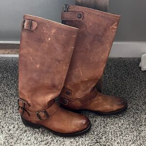 Frye Brown Leather Tall Boots
